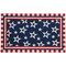 Northlight Blue and Red Americana Stars and Striped Border Coir Outdoor Doormat 18" x 30"